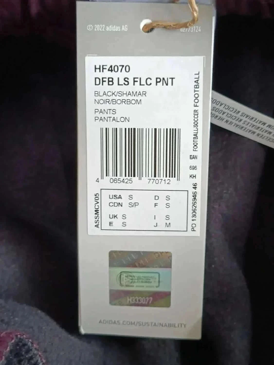 adidas DFB Germany black/purple pants - NEW - Size S – photo 11